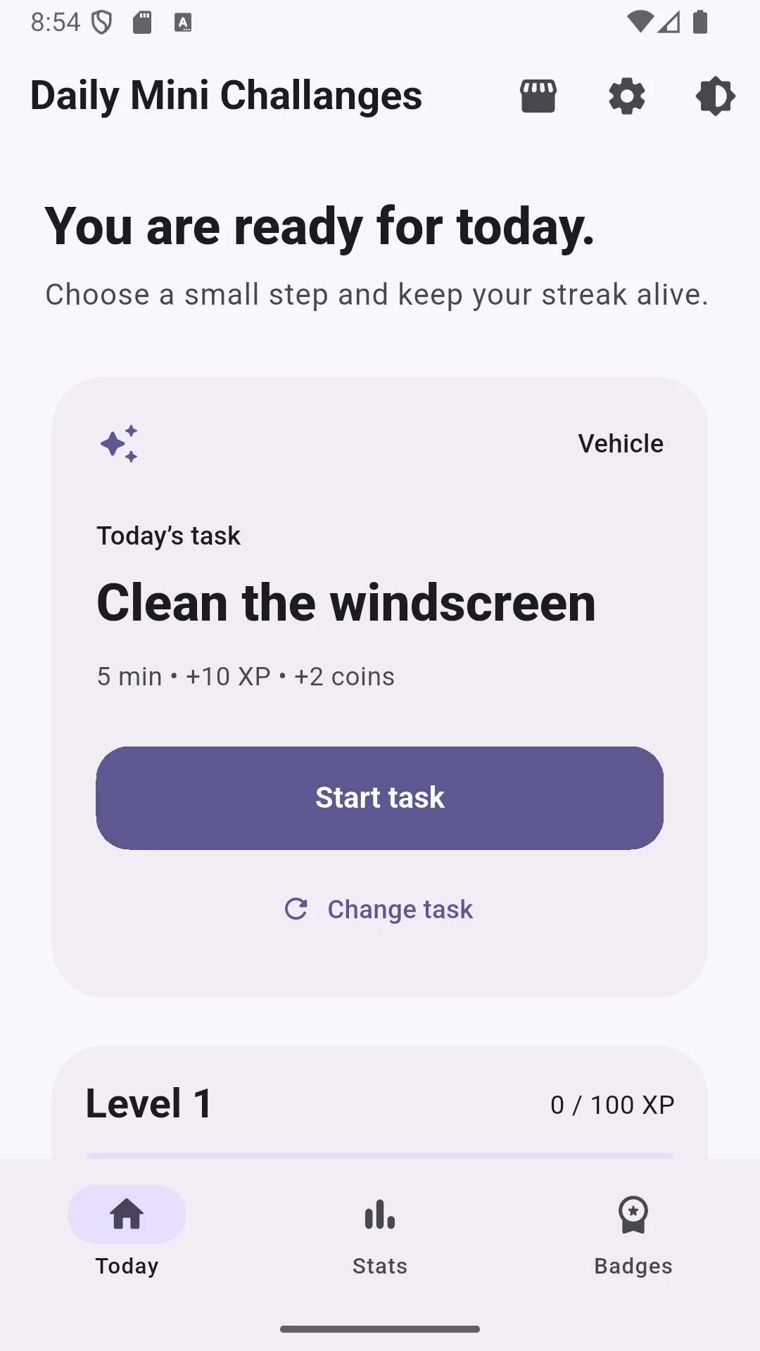 Home Screen