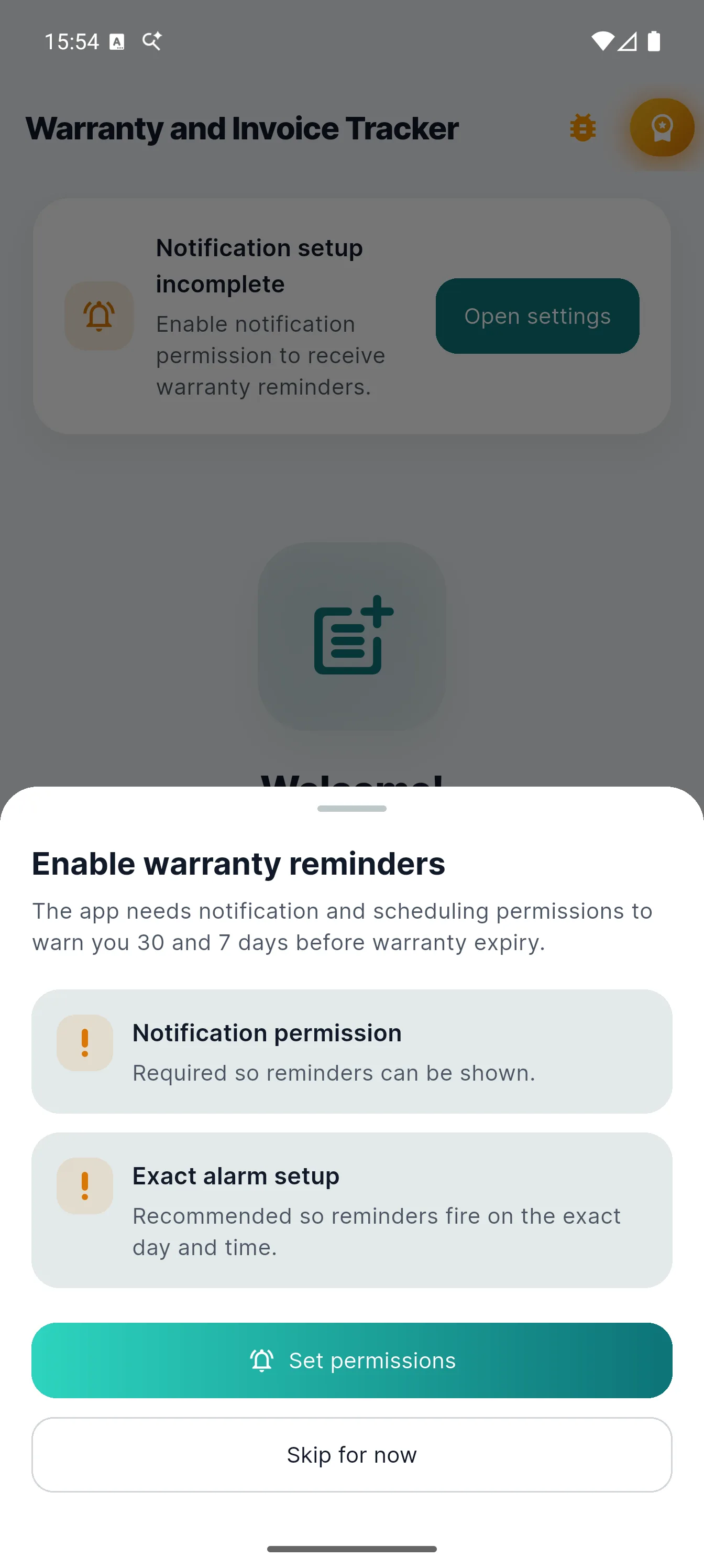 Home Screen